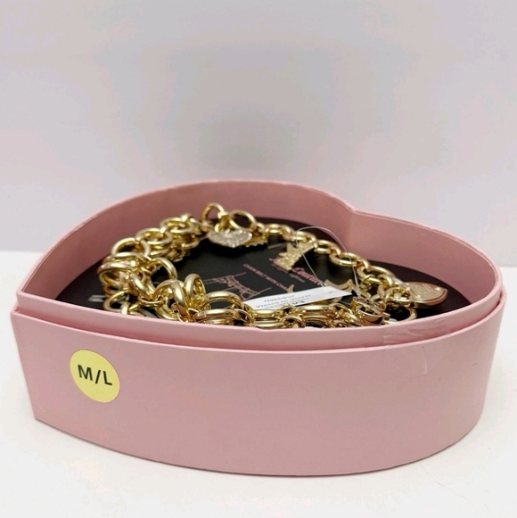 Juicy Couture Gold Chain Belt with Charms